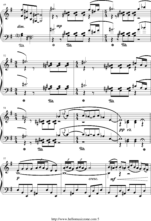 丁善德《第一新疆舞曲》钢琴曲谱（图5）