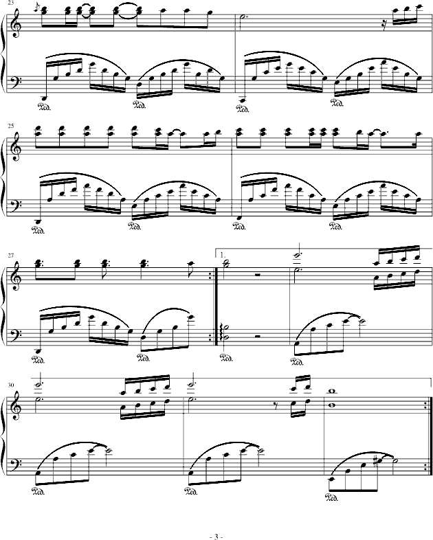 天亮了-幸福版钢琴曲谱（图3）