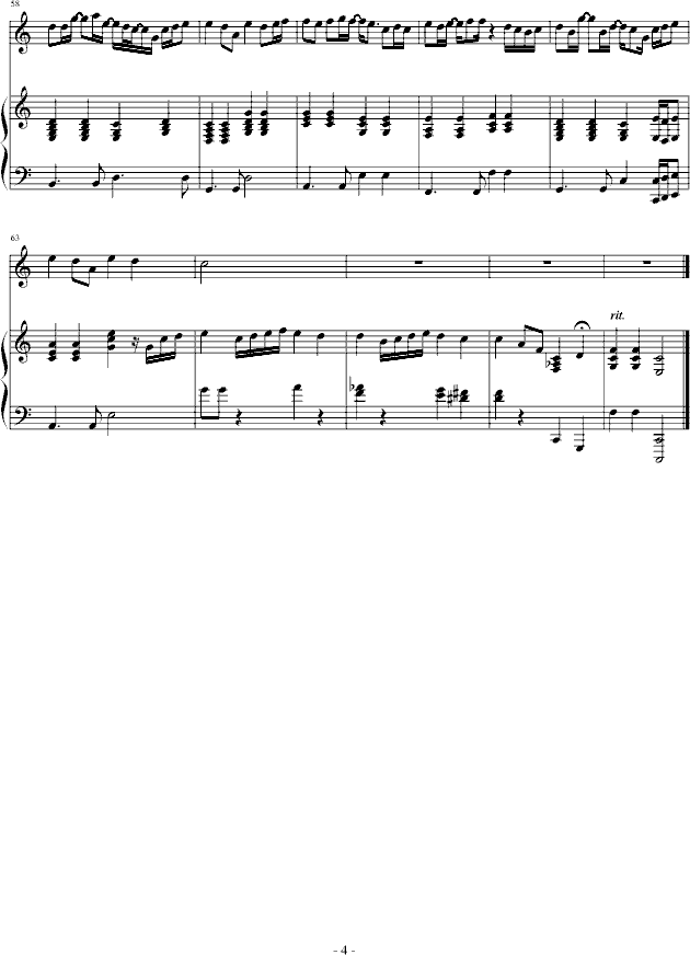 心雨-弹唱版钢琴曲谱（图4）