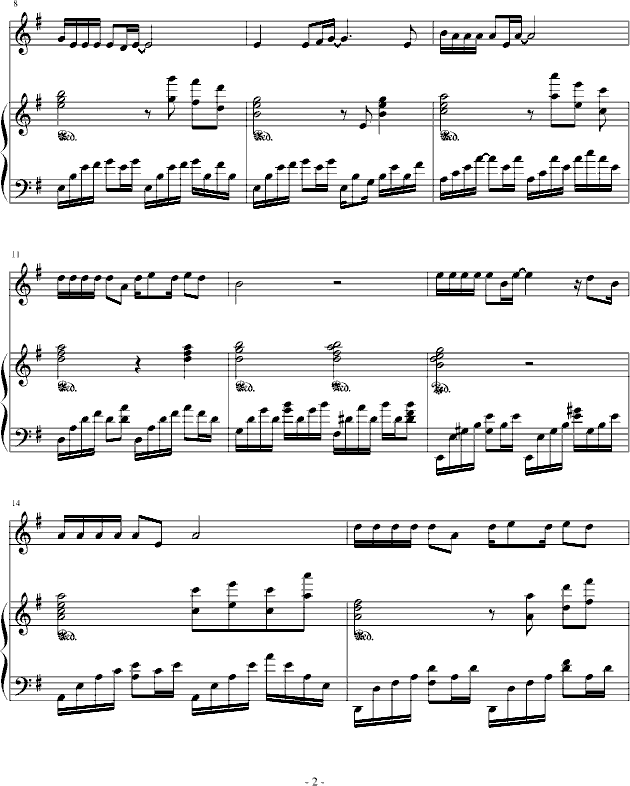 来生缘-弹唱钢琴曲谱（图2）