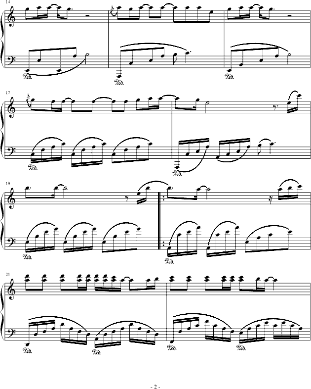 天亮了-幸福版钢琴曲谱（图2）
