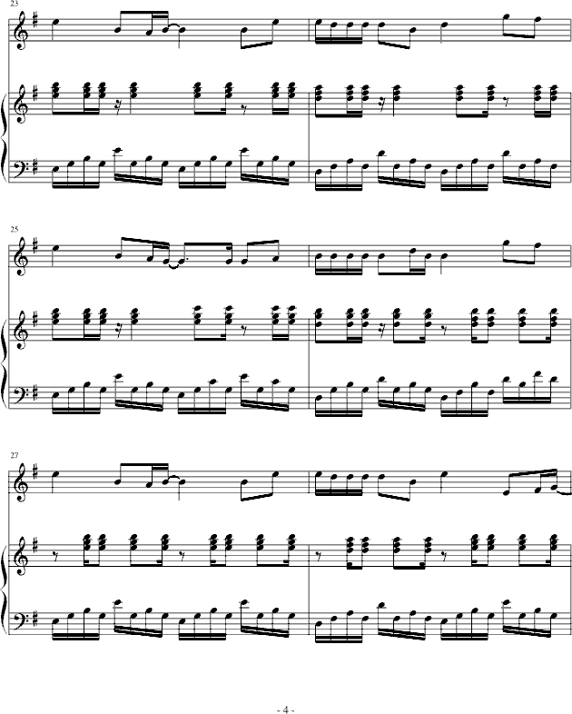 千纸鹤钢琴曲谱（图4）