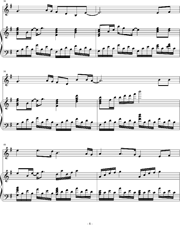 千纸鹤钢琴曲谱（图6）
