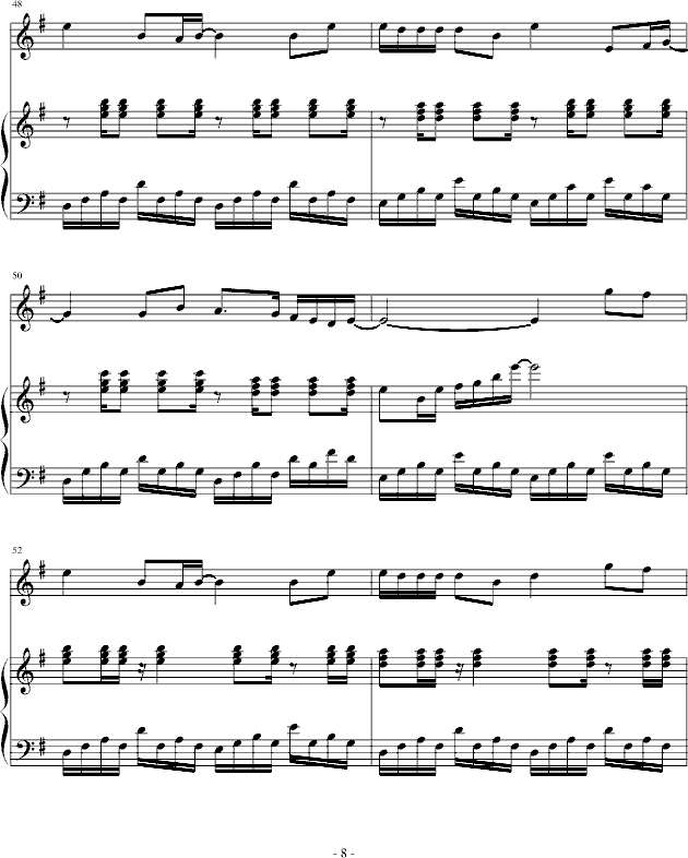 千纸鹤钢琴曲谱（图8）