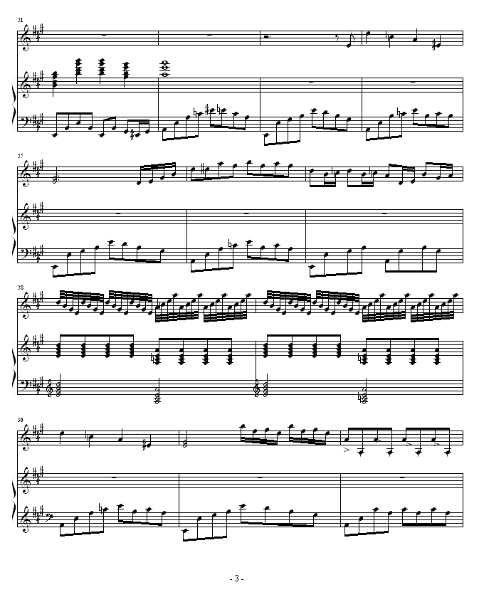 浪漫摇滚钢琴曲谱（图3）