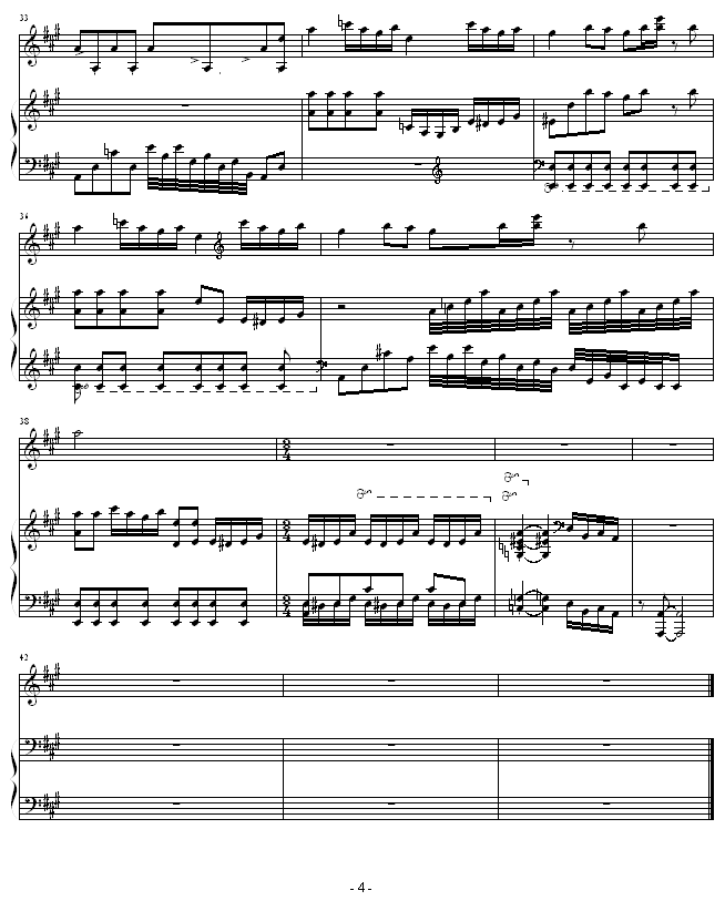 浪漫摇滚钢琴曲谱（图4）