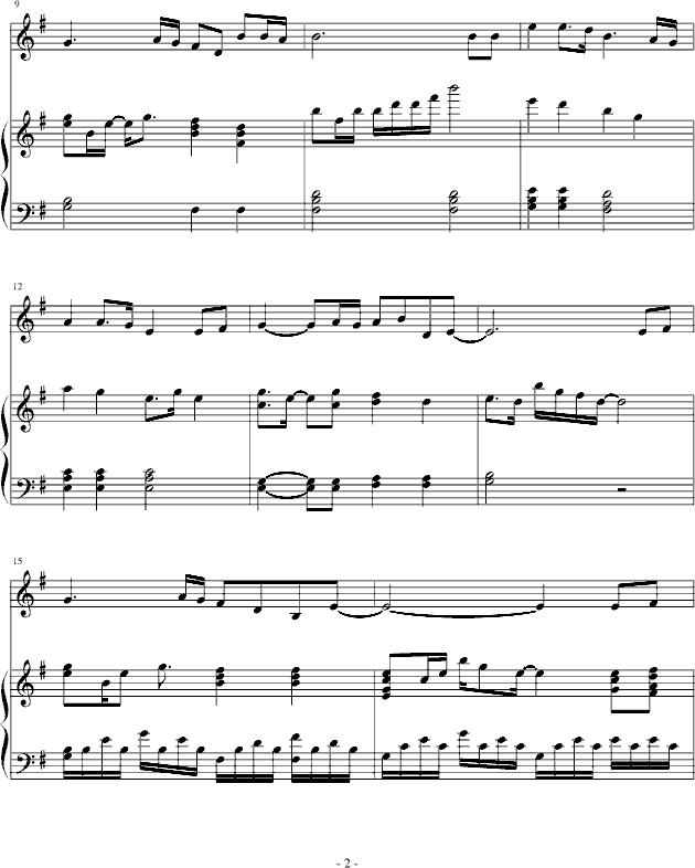 千纸鹤钢琴曲谱（图2）
