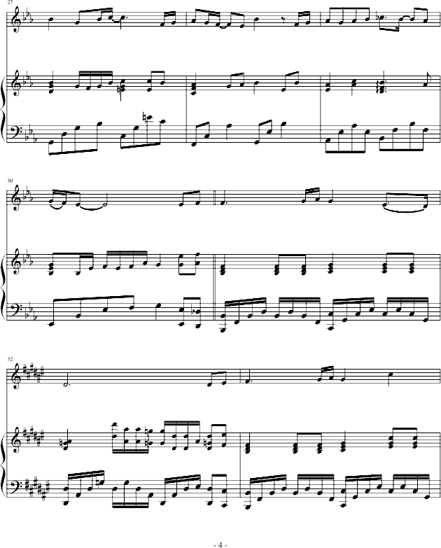 风吹不停钢琴曲谱（图4）