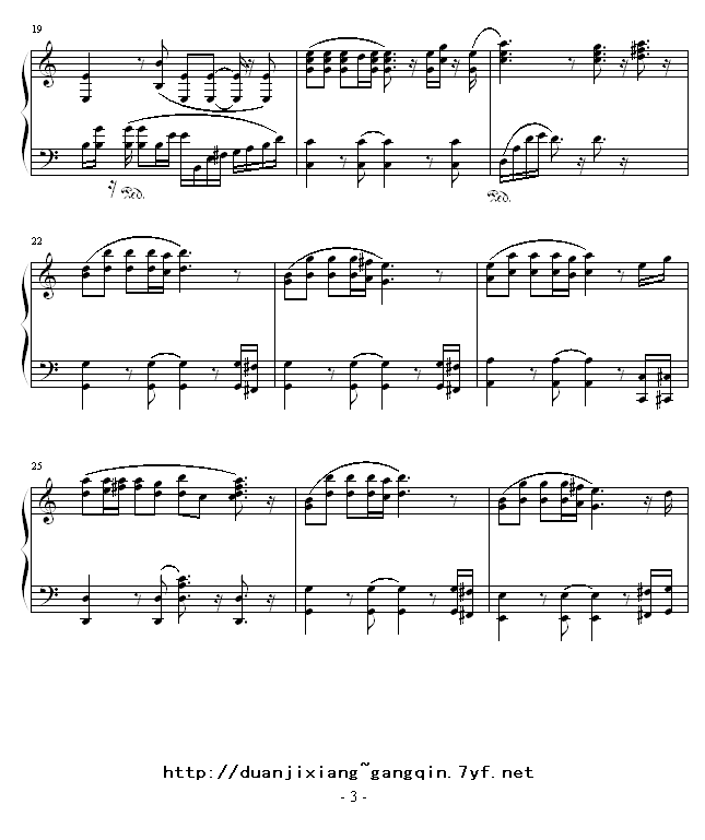 感恩的心钢琴曲谱（图3）