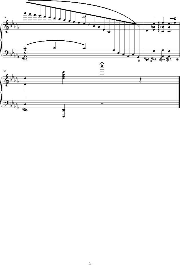 叙事曲＂飘落的雪花＂钢琴曲谱（图3）