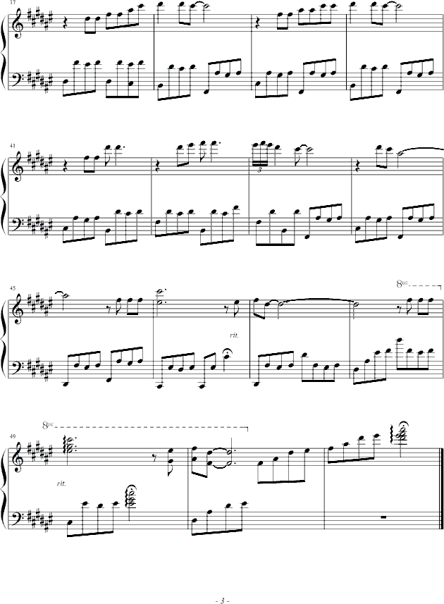 The Sound of Silence-(寂静之声)钢琴曲谱（图3）
