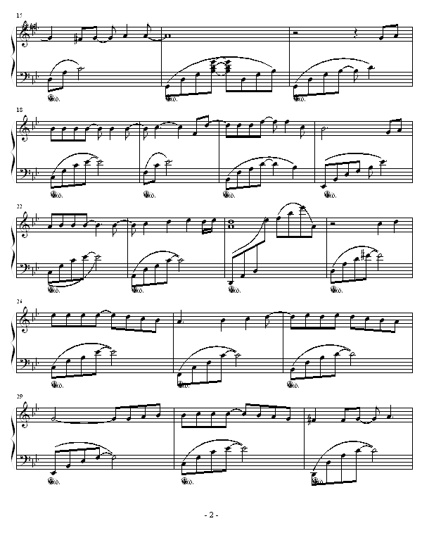 从开始到现在-幸福版钢琴曲谱（图2）