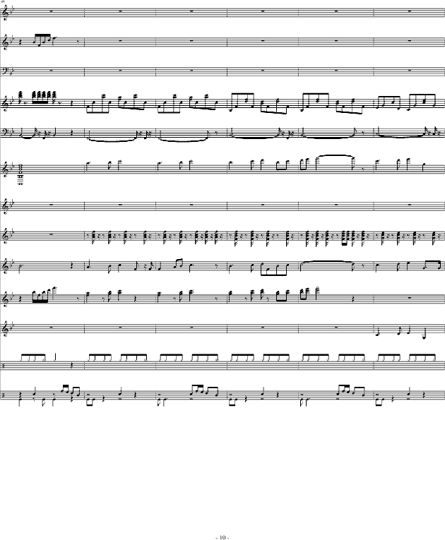 长江之歌钢琴曲谱（图10）