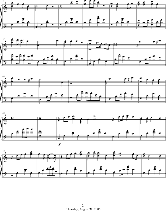无双钢琴曲谱（图2）