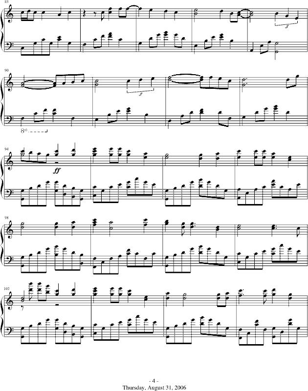 无双钢琴曲谱（图4）