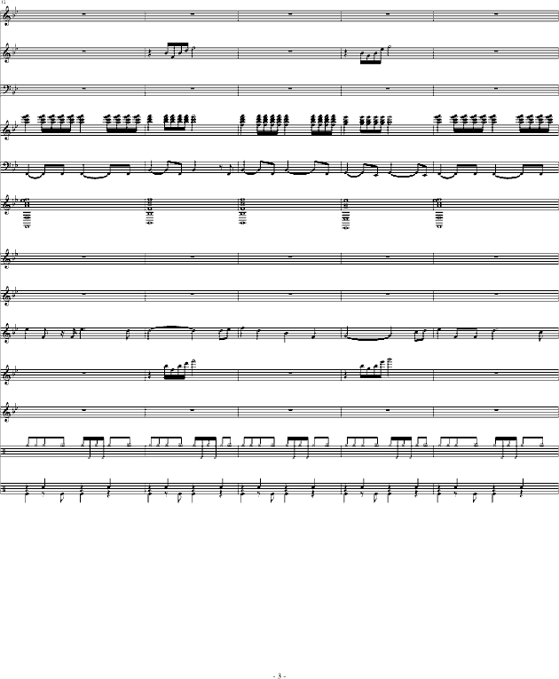 长江之歌钢琴曲谱（图3）
