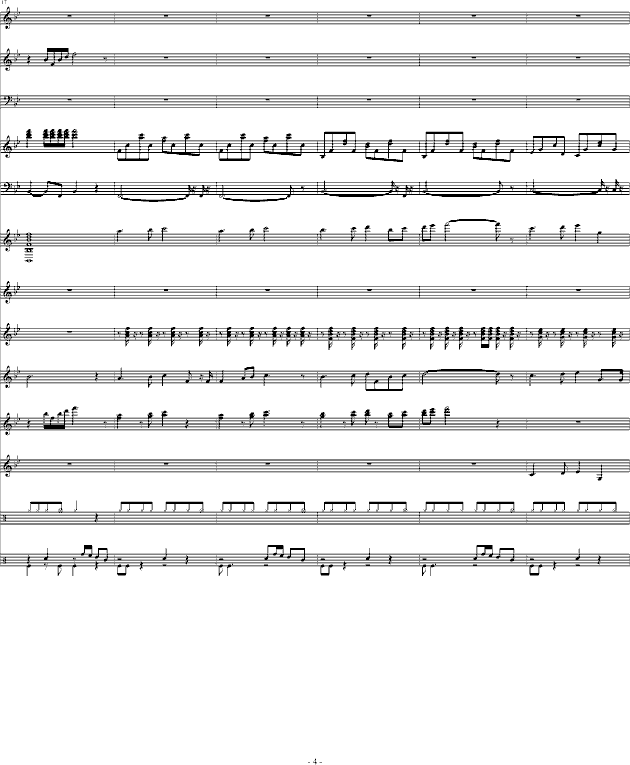 长江之歌钢琴曲谱（图4）