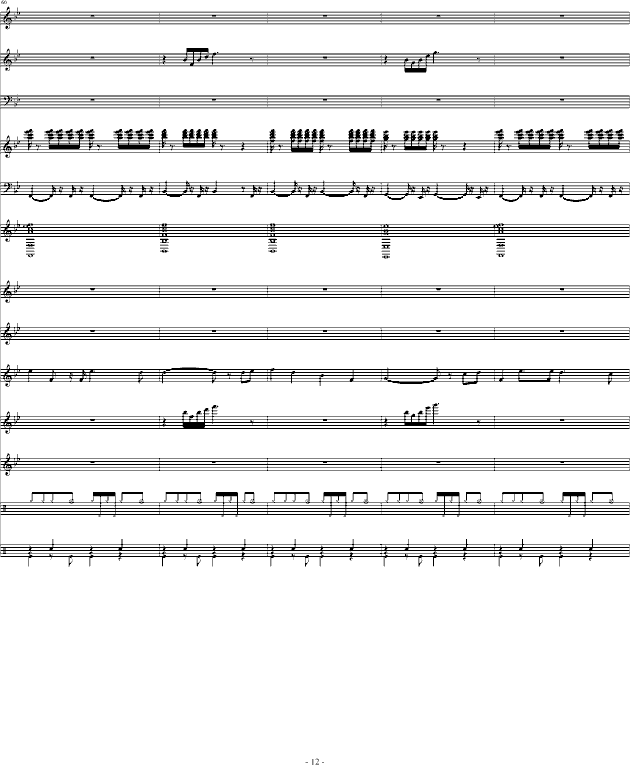 长江之歌钢琴曲谱（图12）