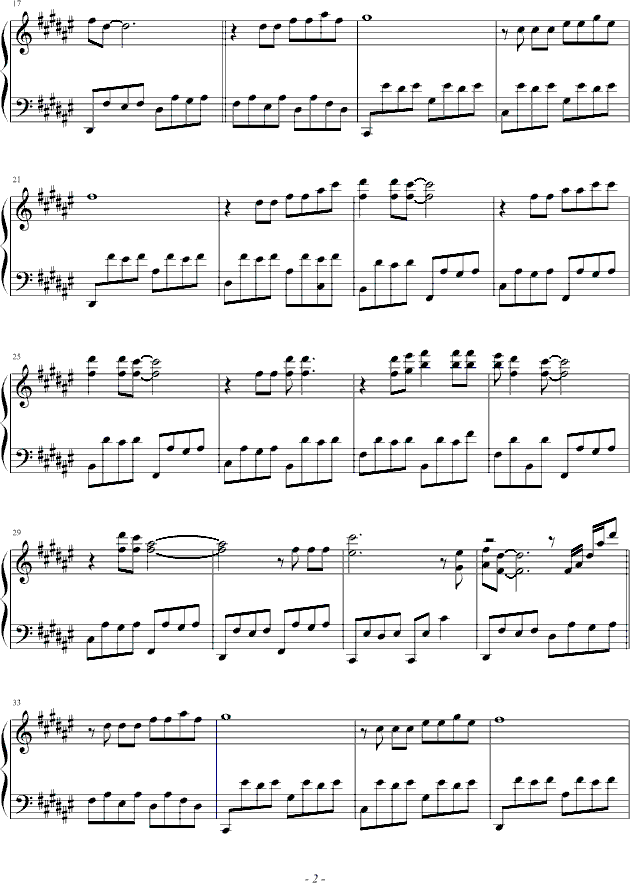 The Sound of Silence-(寂静之声)钢琴曲谱（图2）