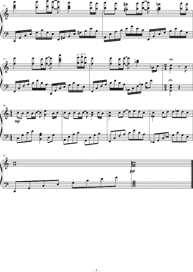 月光下的迷茫钢琴曲谱（图3）
