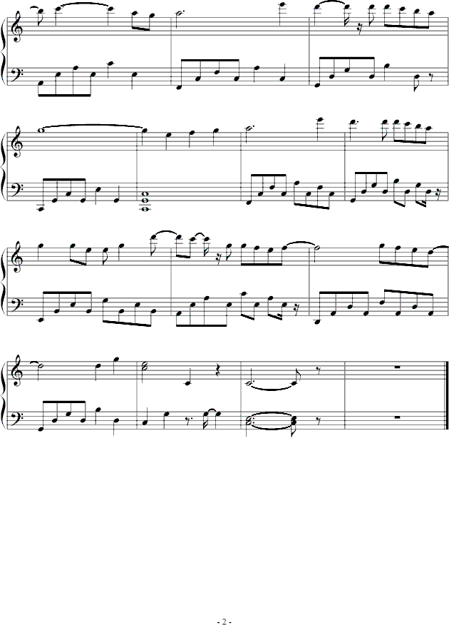 过敏钢琴曲谱（图2）