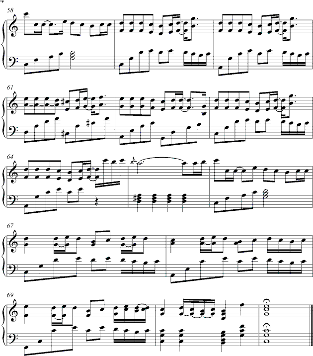 退后-manle版钢琴曲谱（图4）