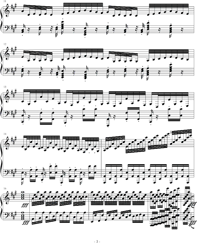 A大调奏鸣曲第一乐章钢琴曲谱（图3）