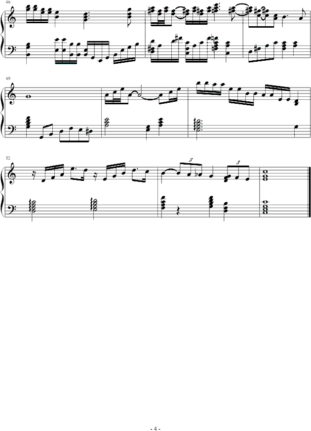 月光下的广场钢琴曲谱（图4）