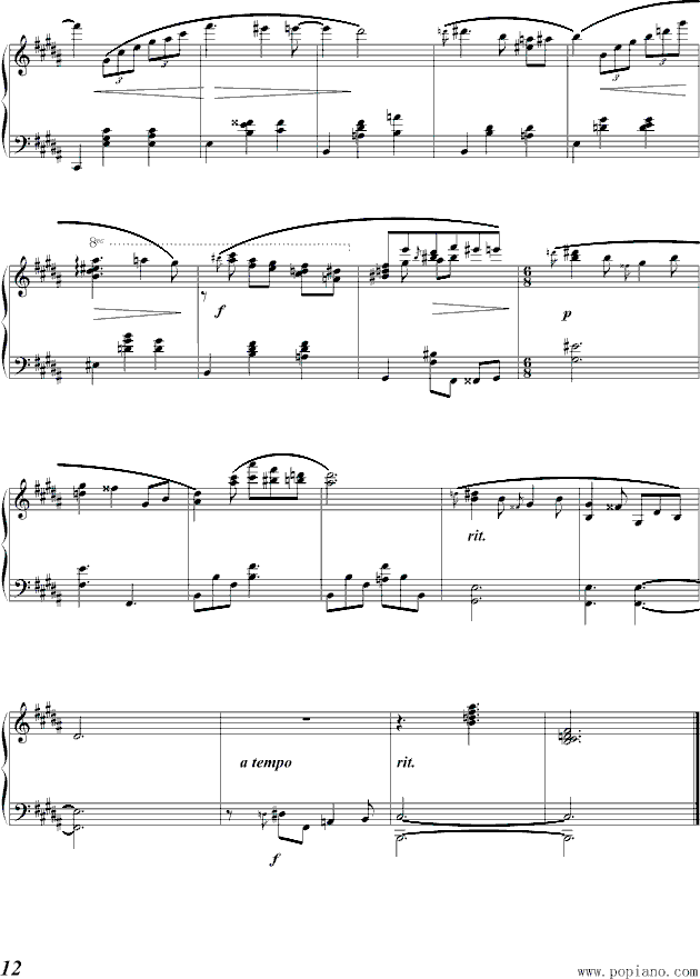 蓝色独白钢琴曲谱（图12）