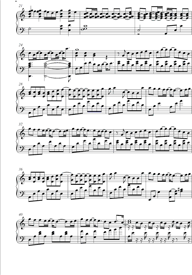 枫-manle版钢琴曲谱（图2）
