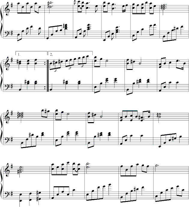痕迹钢琴曲谱（图2）