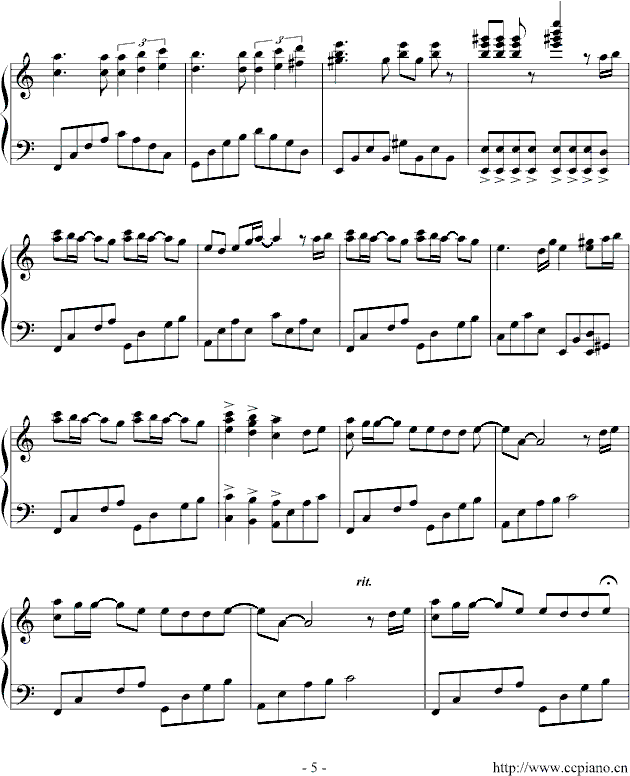 第七道彩虹钢琴曲谱（图5）