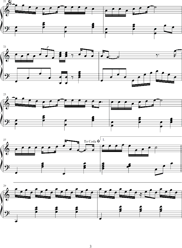 掌心钢琴曲谱（图3）