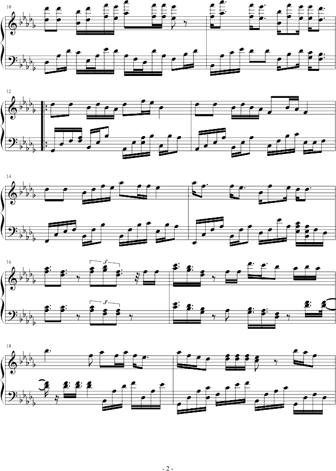 失魂雨钢琴曲谱（图2）