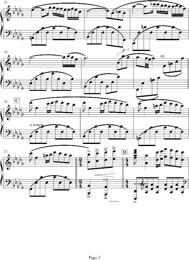秋日私语-绝望メ前奏曲钢琴曲谱（图2）