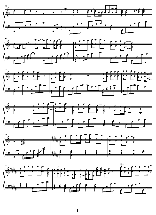 风的思念钢琴曲谱（图3）