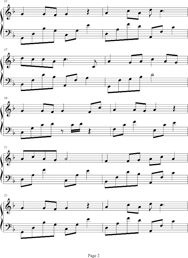菊花台钢琴曲谱（图2）