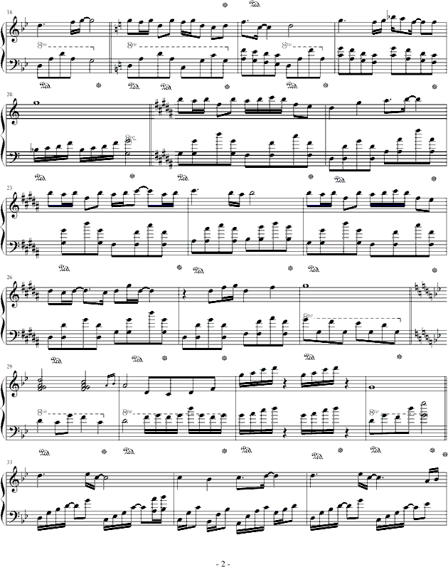 ONE LOVE钢琴曲谱（图2）