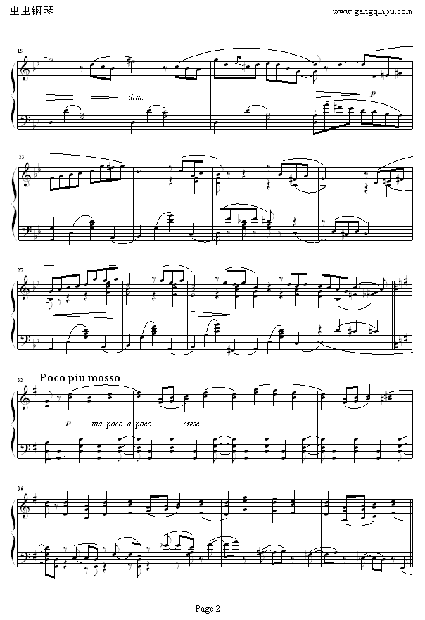 六月—船歌钢琴曲谱（图2）