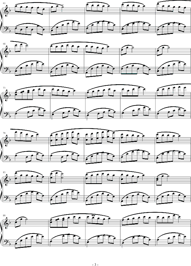 有福气钢琴曲谱（图3）