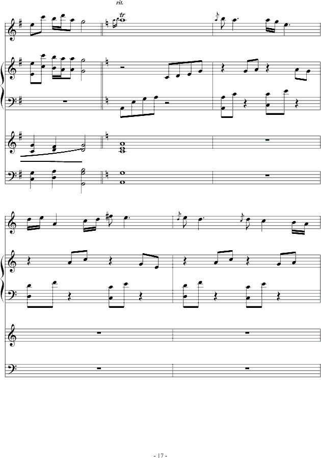 秋夜月钢琴曲谱（图17）