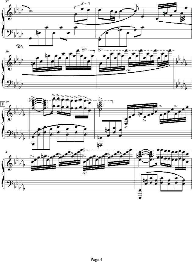 秋日私语-绝望メ前奏曲钢琴曲谱（图4）