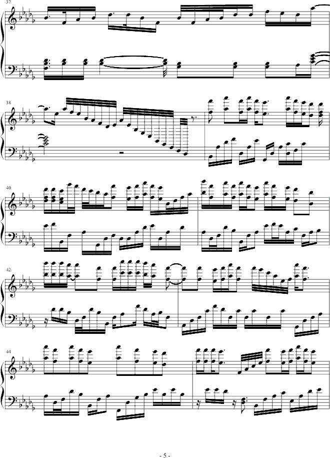 失魂雨钢琴曲谱（图5）
