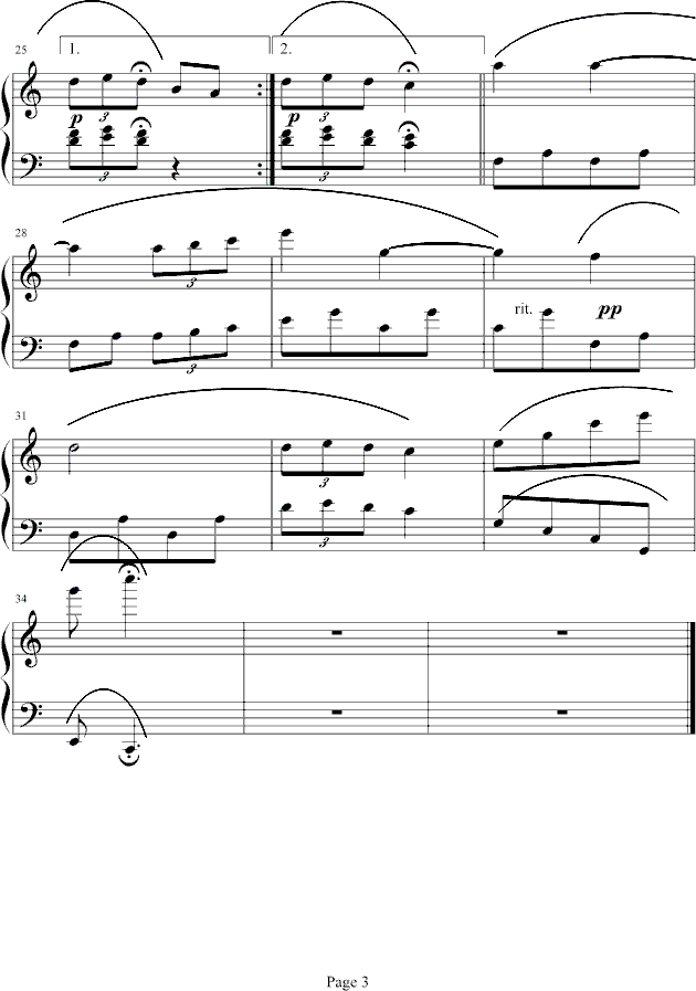 浪漫温馨曲钢琴曲谱（图3）