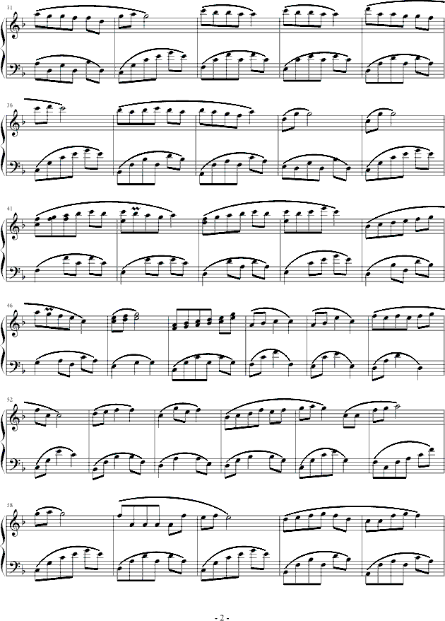 有福气钢琴曲谱（图2）