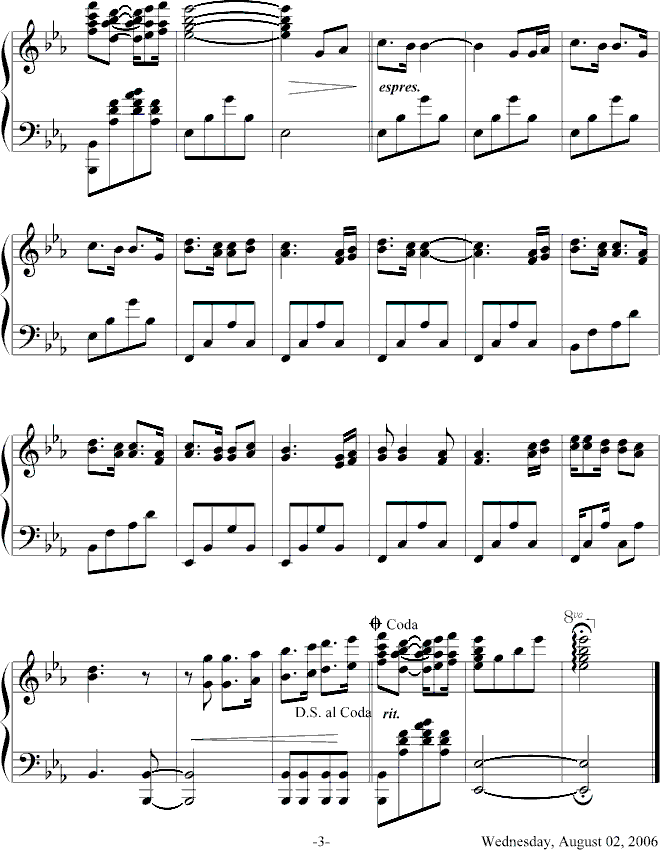 爱的冲击钢琴曲谱（图3）