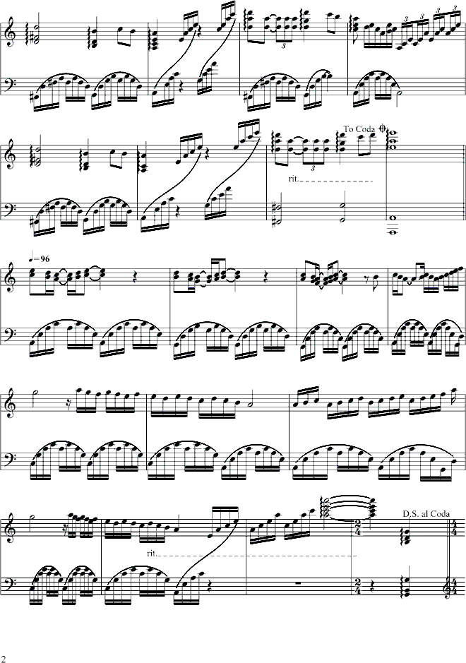 風中之塵钢琴曲谱（图2）