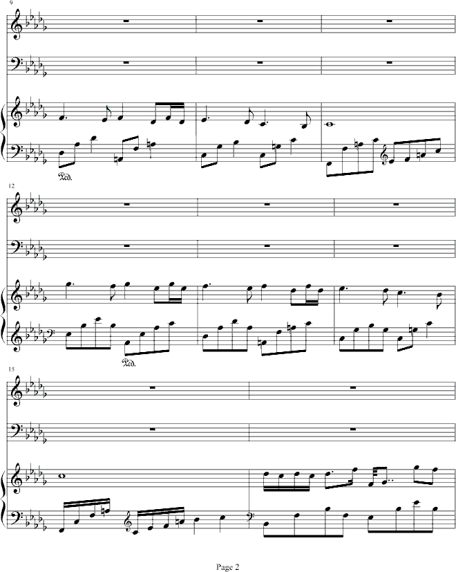 926的泪钢琴曲谱（图2）