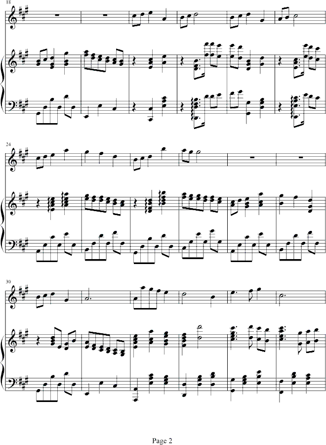 一棵开花的树钢琴曲谱（图2）