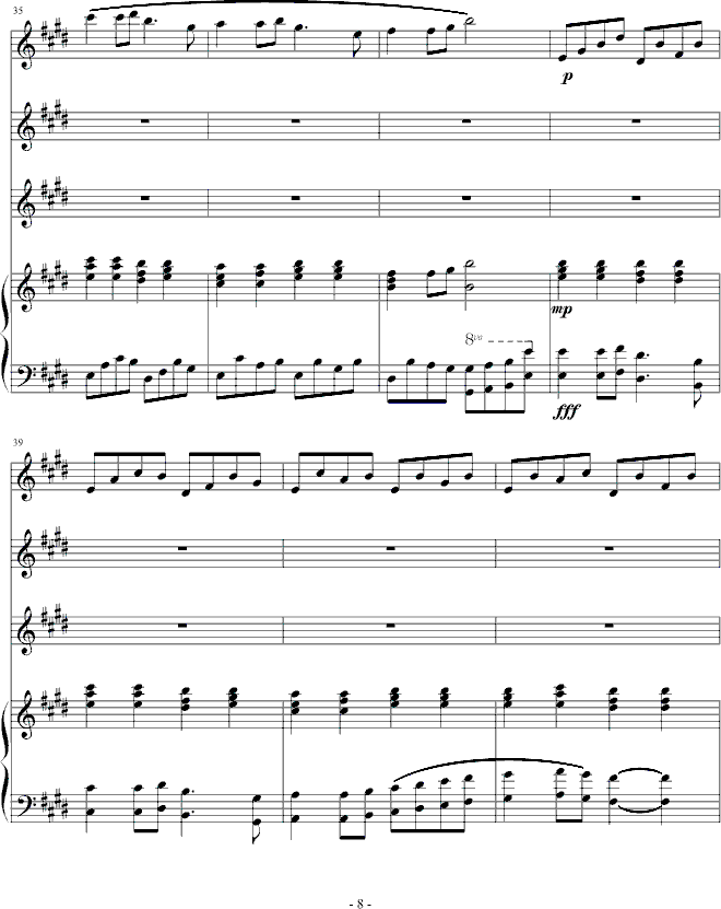 星光小夜曲钢琴曲谱（图8）